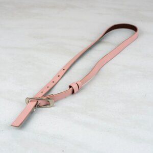 Pink Leather Slim Belt Small NWOT